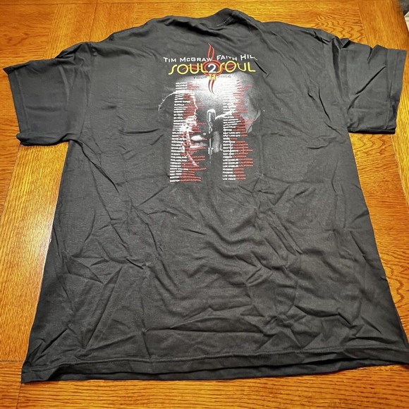 Tim McGraw Faith Hill Soul 2 Soul 2006 Concert Shirt Size XL Country Music - Picture 3 of 11